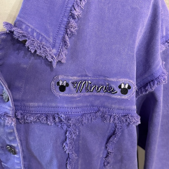 Disney Lavender Frayed Denim Jacket - Picture 3 of 7
